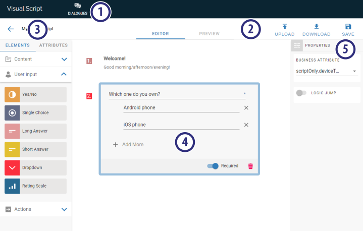 How to use the Visual Script editor