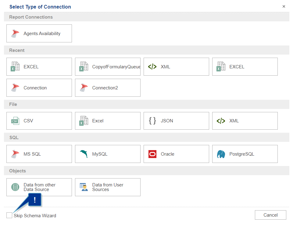 Creating a data source